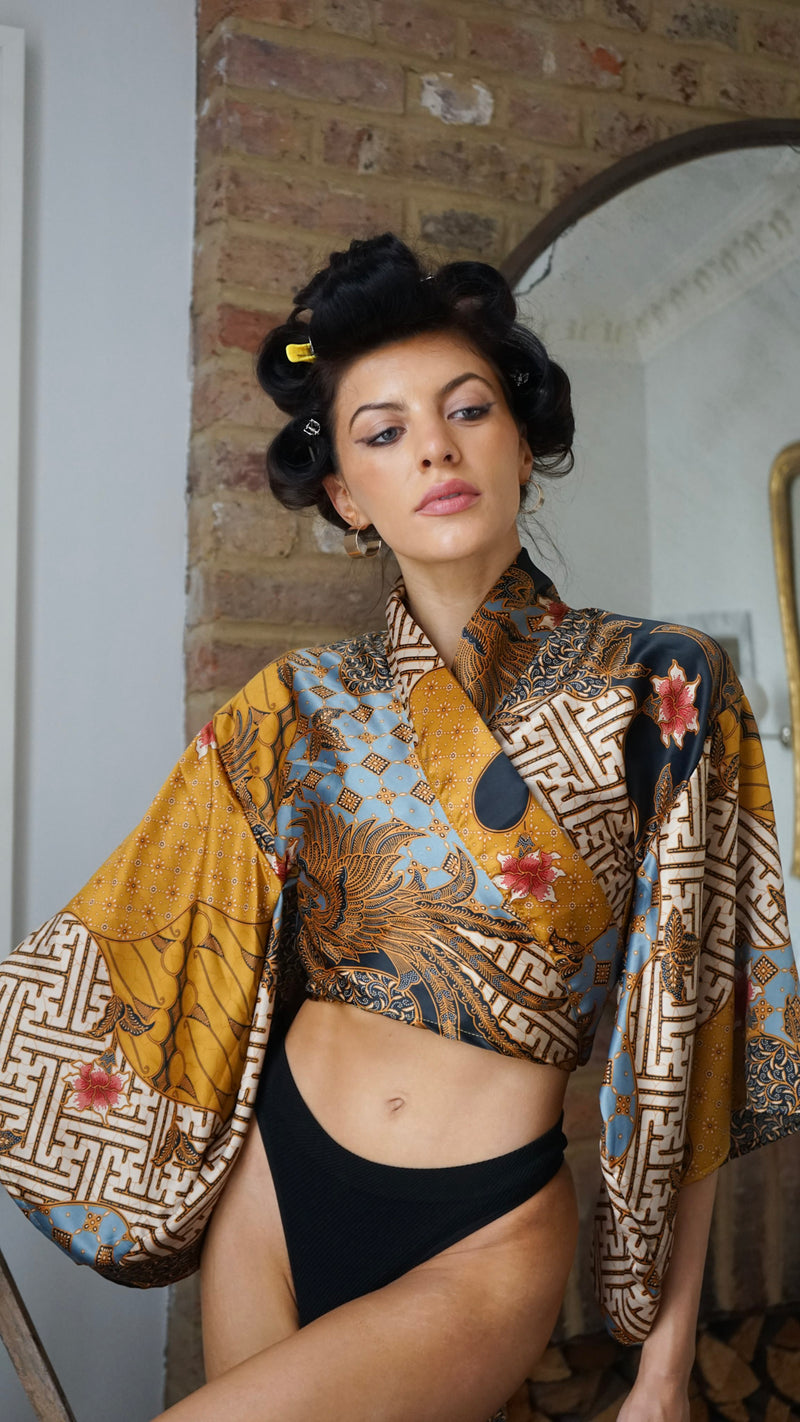 Mayfair Gold / Silk Wrap Top