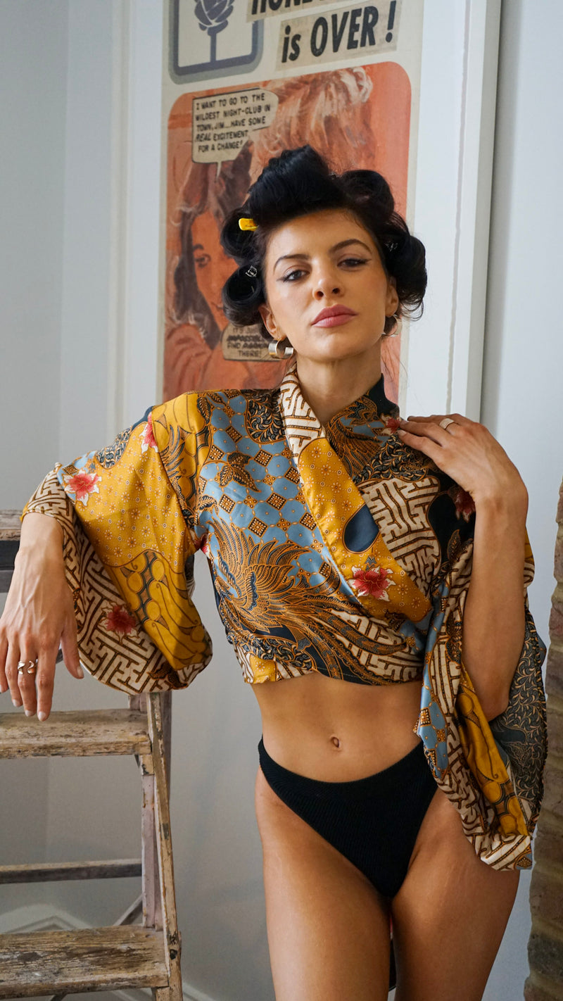 Mayfair Gold / Silk Wrap Top