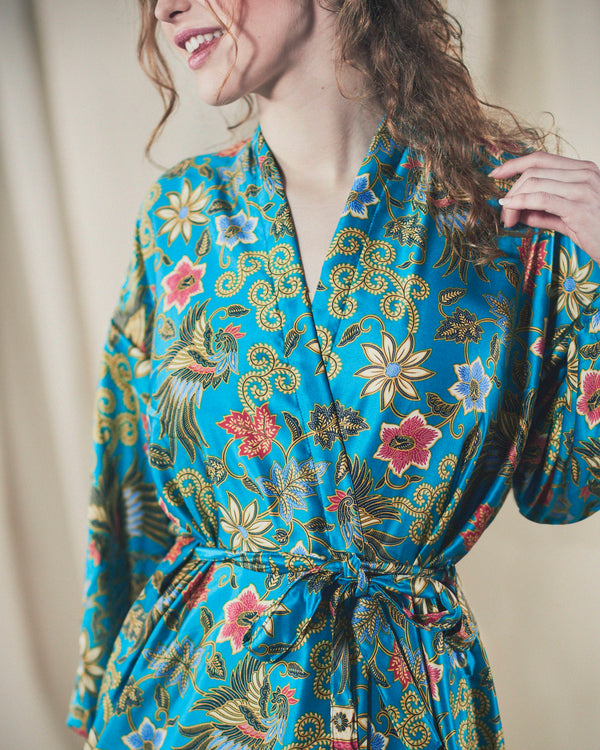 GILI / Silk Blend Kimono Robe