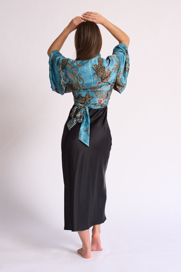 NUSA / Silk Wrap Top