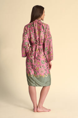 LOVINA / Silk Blend Kimono Robe