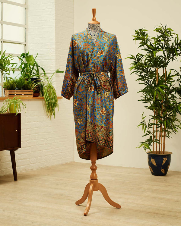 KUTA / Silk Blend Kimono Robe