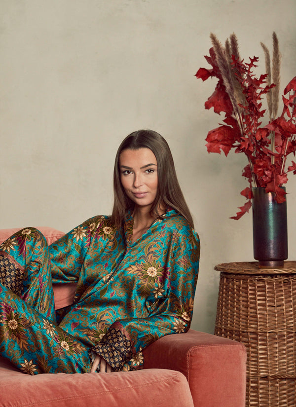 SAKYA / Emerald Silk Blend Pyjama Set